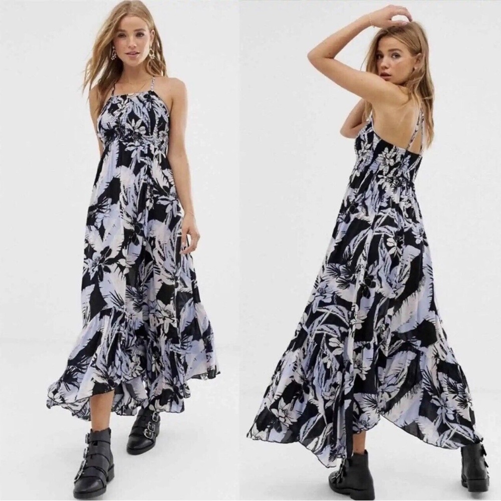 Printed Smock Maxi Dress